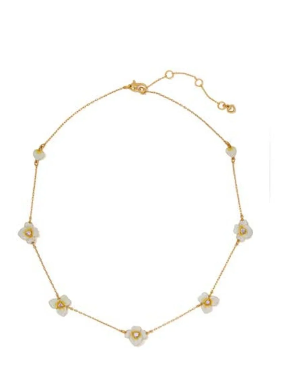 KATE SPADE New York Enamel Precious Pansy Scatter Necklace